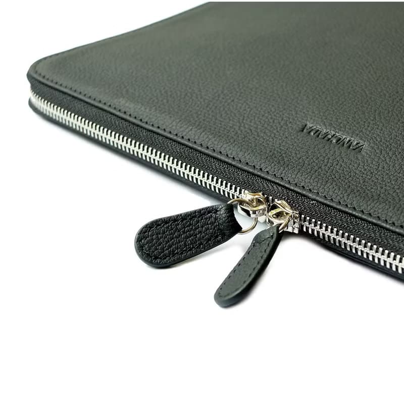 Tech. Folio Black color ESSENTIAL Journey full grain Cowhide leather