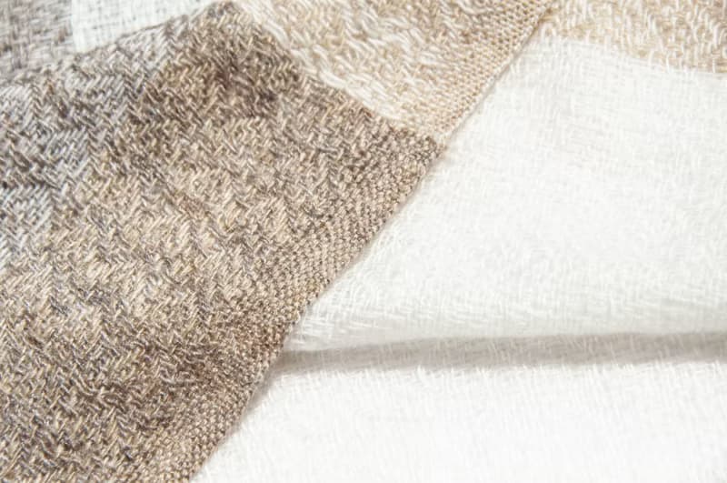 喀什米爾Cashmere 針織圍巾 純羊毛圍巾 手織圍巾 編織圍巾-焦糖