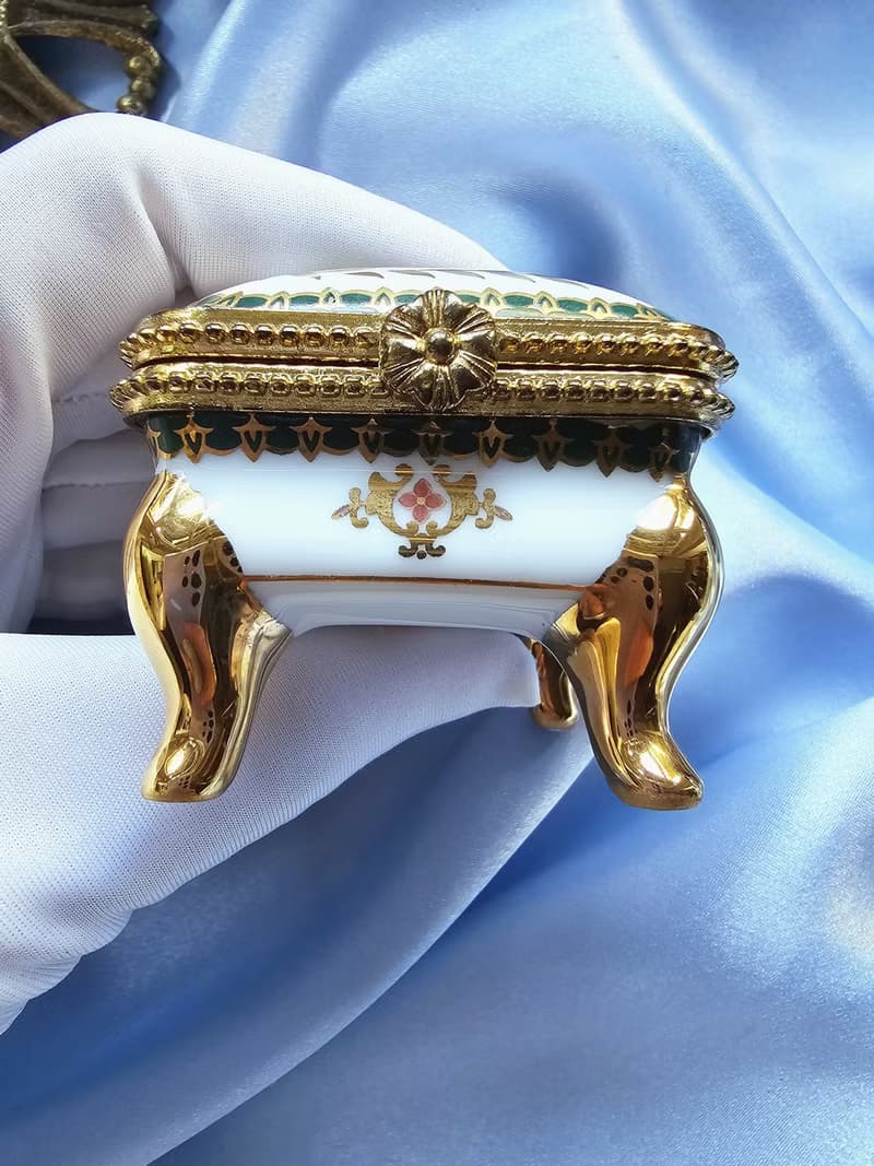 英國The Leonardo collection花卉飾品盒/小珠寶盒/藥盒