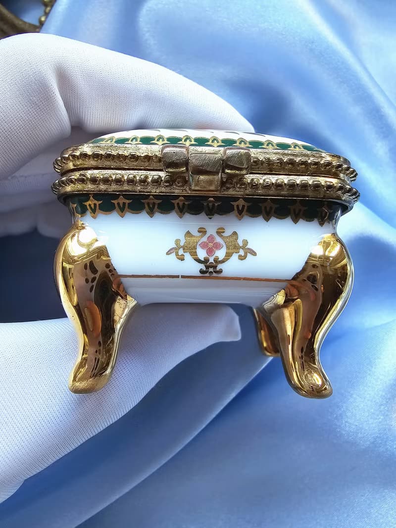 英國The Leonardo collection花卉飾品盒/小珠寶盒/藥盒