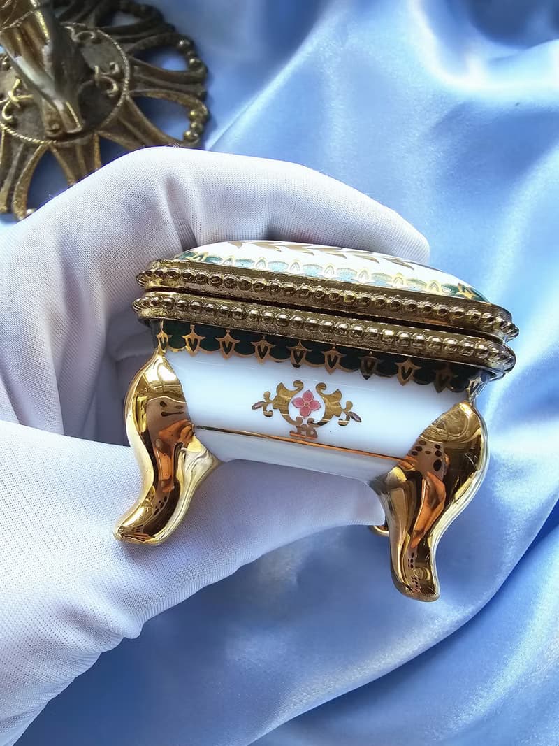 英國The Leonardo collection花卉飾品盒/小珠寶盒/藥盒
