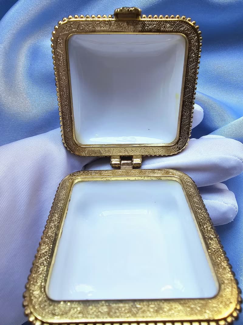 英國The Leonardo collection花卉飾品盒/小珠寶盒/藥盒