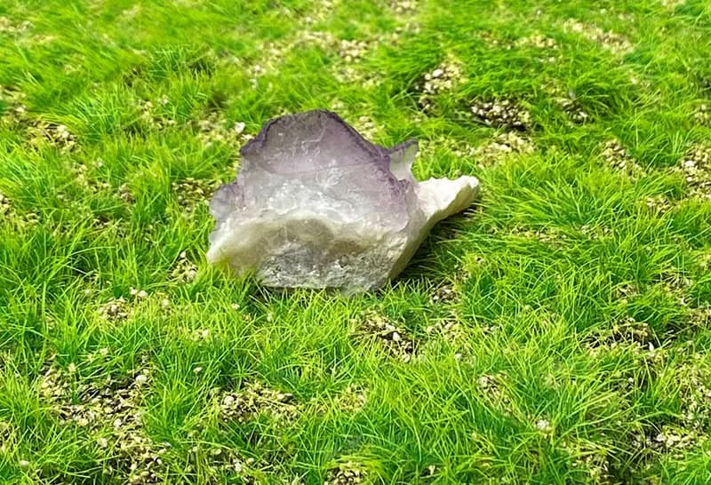 天然原礦浪漫夢幻小紫邊螢石 家居 辦公室 療癒 能量 擺件