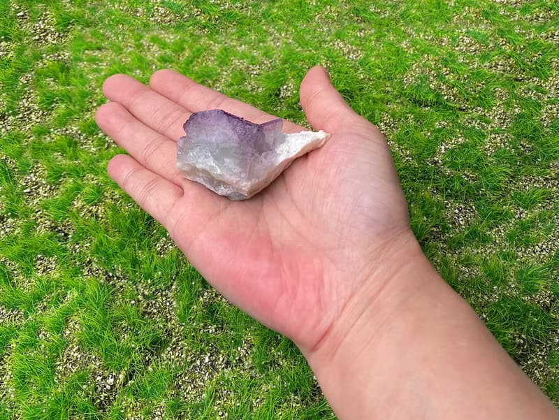 天然原礦浪漫夢幻小紫邊螢石 家居 辦公室 療癒 能量 擺件