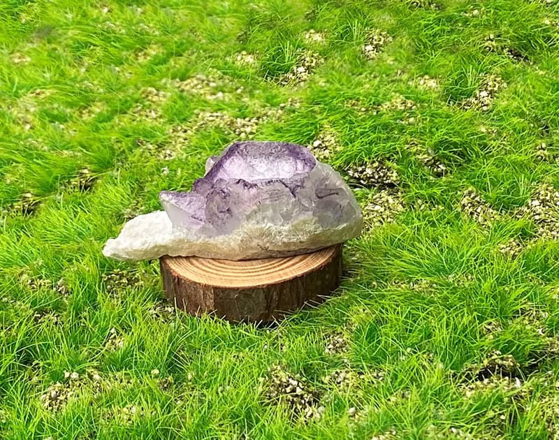 天然原礦浪漫夢幻小紫邊螢石 家居 辦公室 療癒 能量 擺件