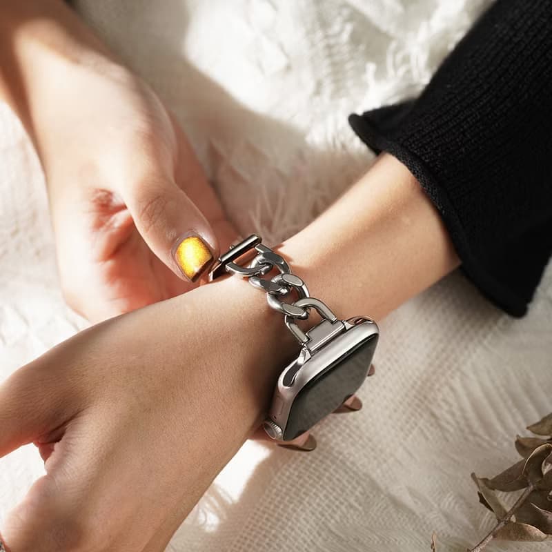 Apple watch - 真皮拼接單鏈蘋果錶帶