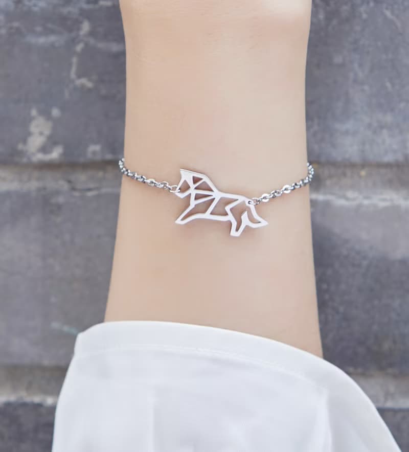 馬 - 幾何手鍊系列 - 抗敏醫療鋼