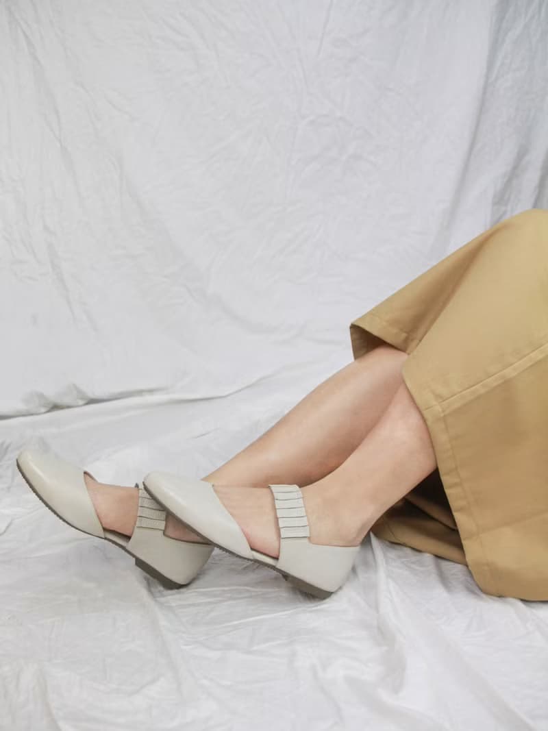 簡約真皮手工涼鞋女鞋/白色/6W82C楦