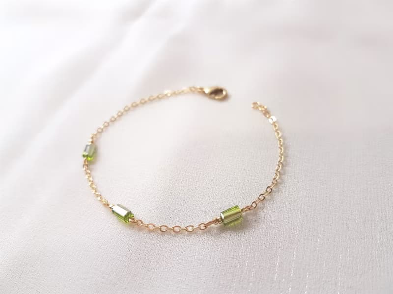 群山之島 ‧ 玻璃水晶 細手鍊