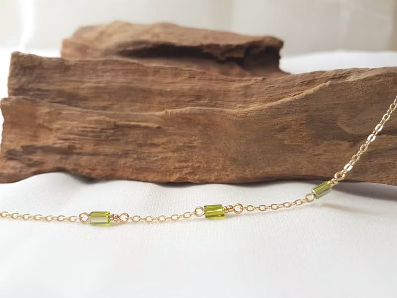 群山之島 ‧ 玻璃水晶 細手鍊