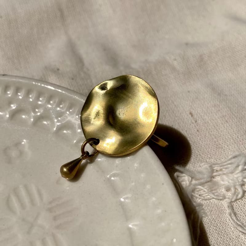 老林雜貨 | 銅片水滴戒指
