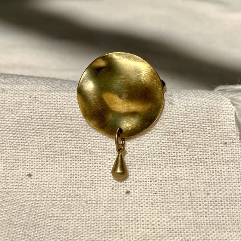 老林雜貨 | 銅片水滴戒指