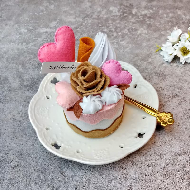 手縫仿真蛋糕 巧克力甜心不織布蛋糕 手工蛋糕 甜點 Cake-009