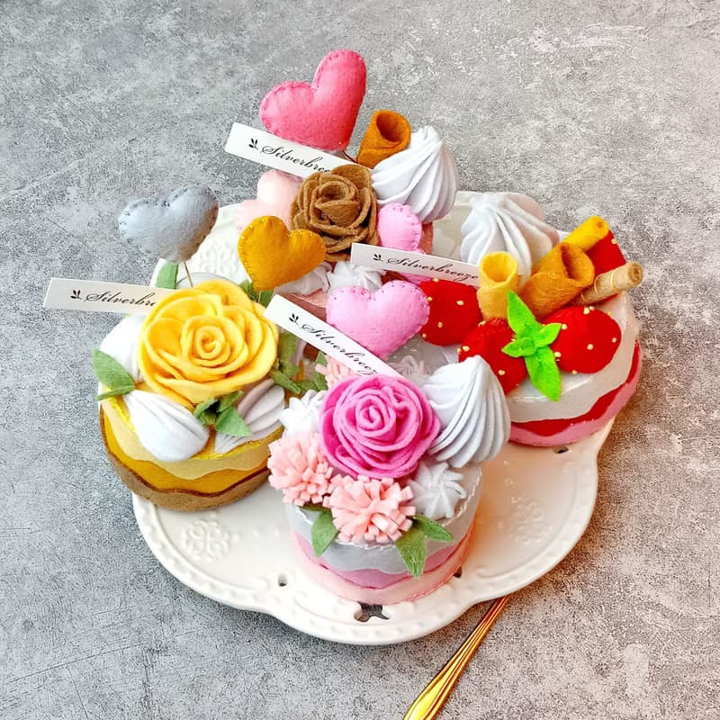 手縫仿真蛋糕 巧克力甜心不織布蛋糕 手工蛋糕 甜點 Cake-009