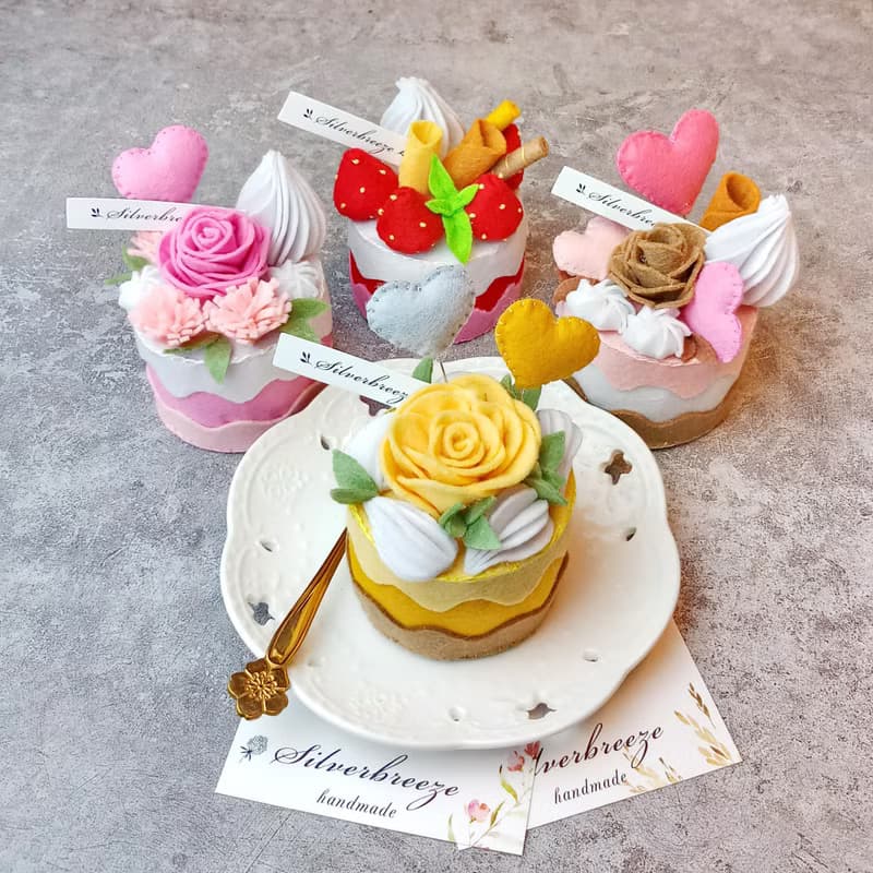 手縫仿真蛋糕 巧克力甜心不織布蛋糕 手工蛋糕 甜點 Cake-009