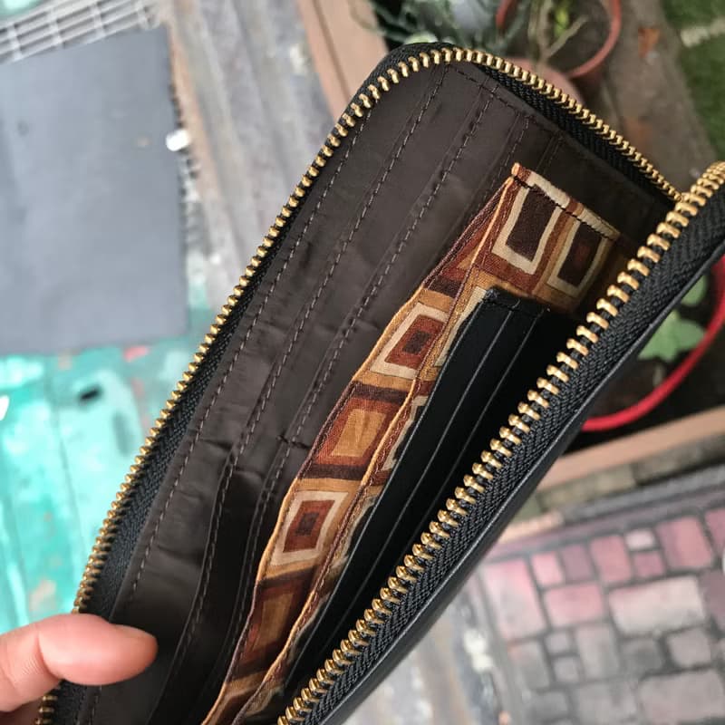 Sienna真皮極簡L型拉鍊長夾