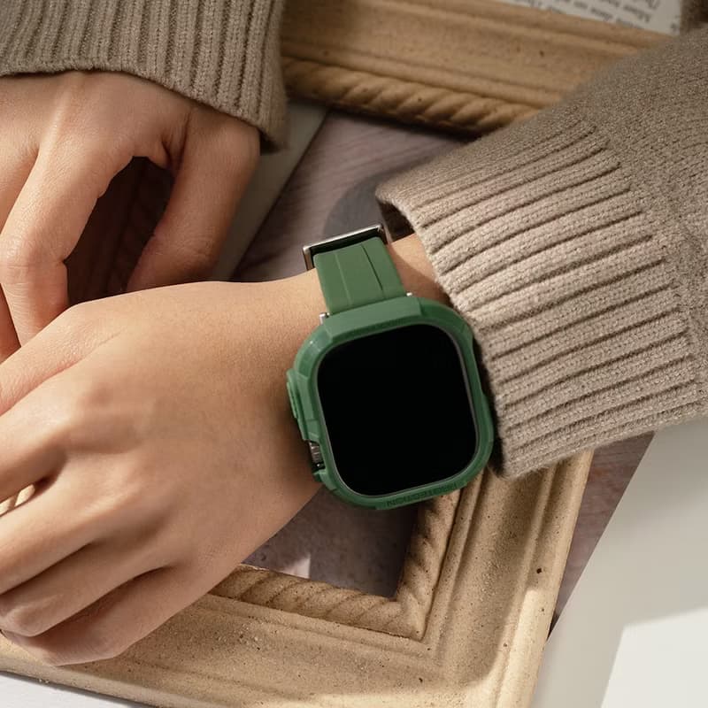 Apple watch - 矽膠防水保護殼 x 錶帶 套組 (Ultra專用)