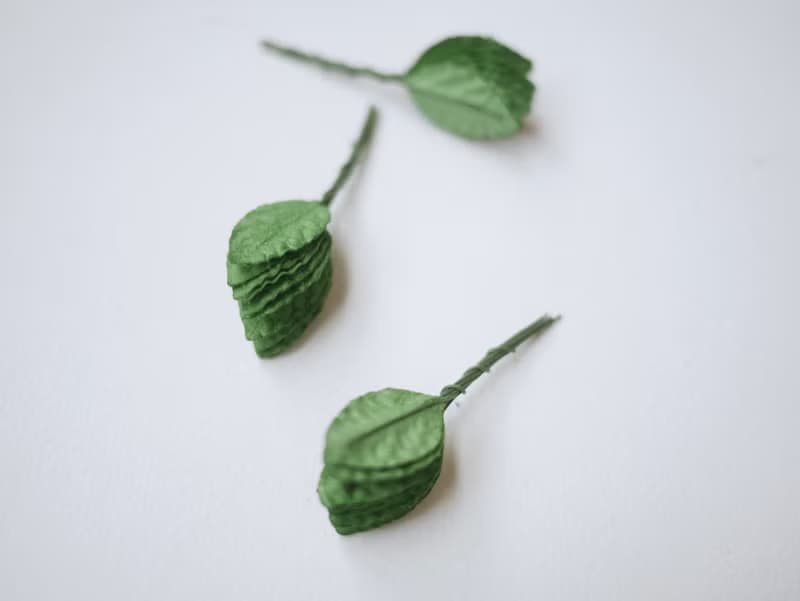Paper Flower, Gift decoration DIY supplies: 100 pieces, green jasmine leaves