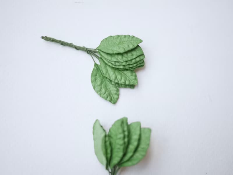 Paper Flower, Gift decoration DIY supplies: 100 pieces, green jasmine leaves