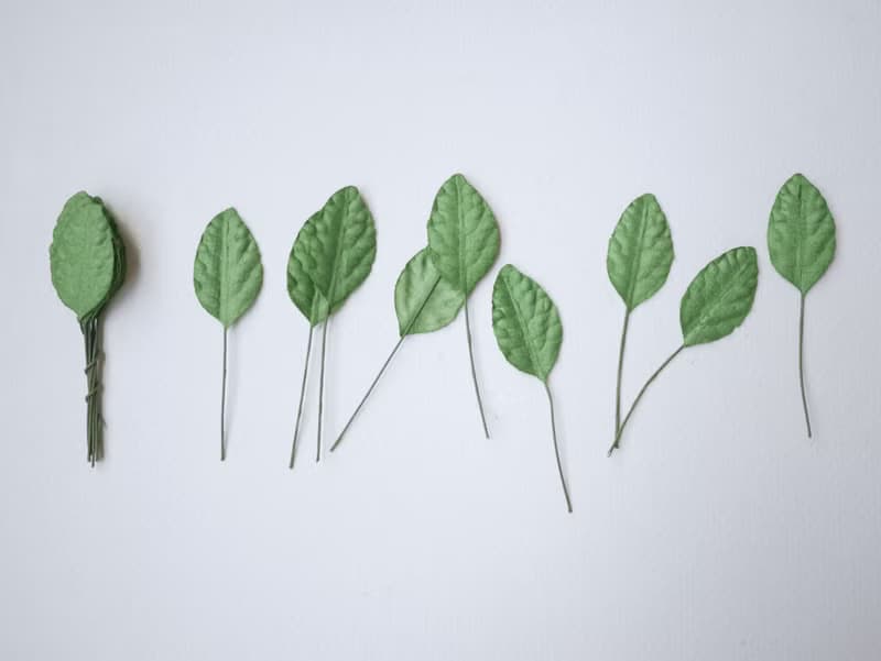 Paper Flower, Gift decoration DIY supplies: 100 pieces, green jasmine leaves