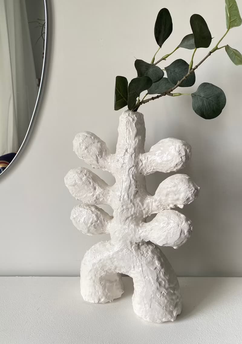 花瓶 室內花瓶 紙型黏土 家居裝飾 雕塑藝術花瓶 禮物創意