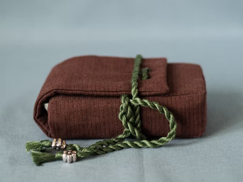 Chocolate Brown Linen Laced Tarot Cards Case Oracle Deck Pouch Tarot Deck Holder