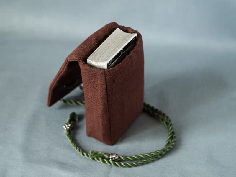 Chocolate Brown Linen Laced Tarot Cards Case Oracle Deck Pouch Tarot Deck Holder
