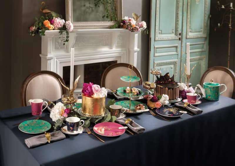 Sara Miller Chelsea愛情鳥系列-四入點心叉(原裝彩盒)