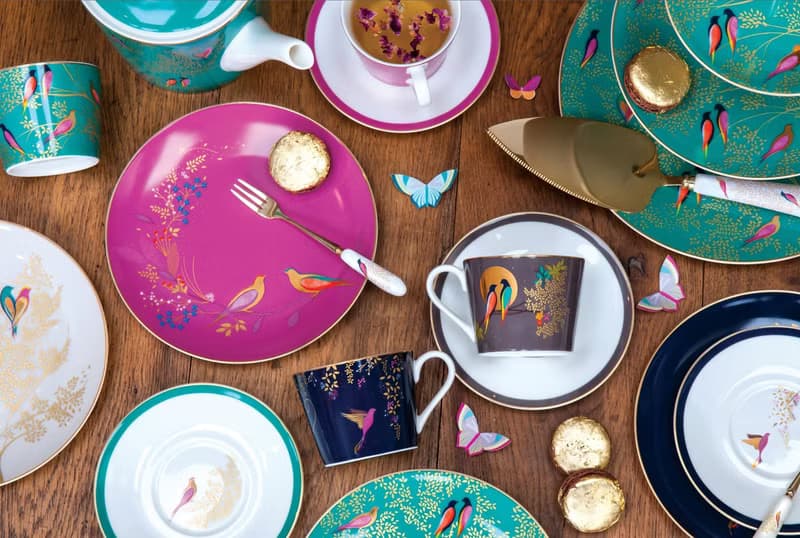 Sara Miller Chelsea愛情鳥系列-四入點心叉(原裝彩盒)