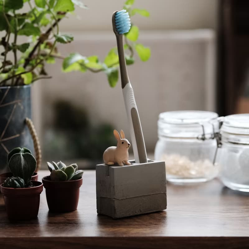 牙刷架 水泥空心磚 桌上擺飾 文具雜貨 男友禮物 父親節禮物