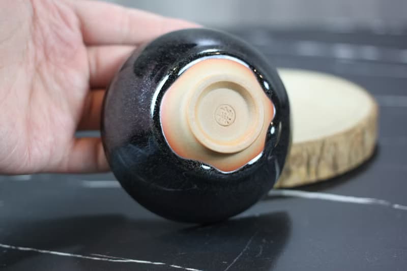 【母親節禮物】黑星 天目釉淚 茶杯 鶯歌陶藝名家葉敏祥作品