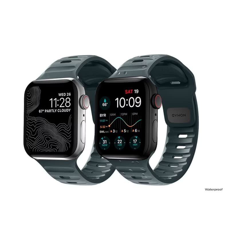 【美國NOMAD】 Apple Watch專用運動風FKM橡膠錶帶-45/44/42mm