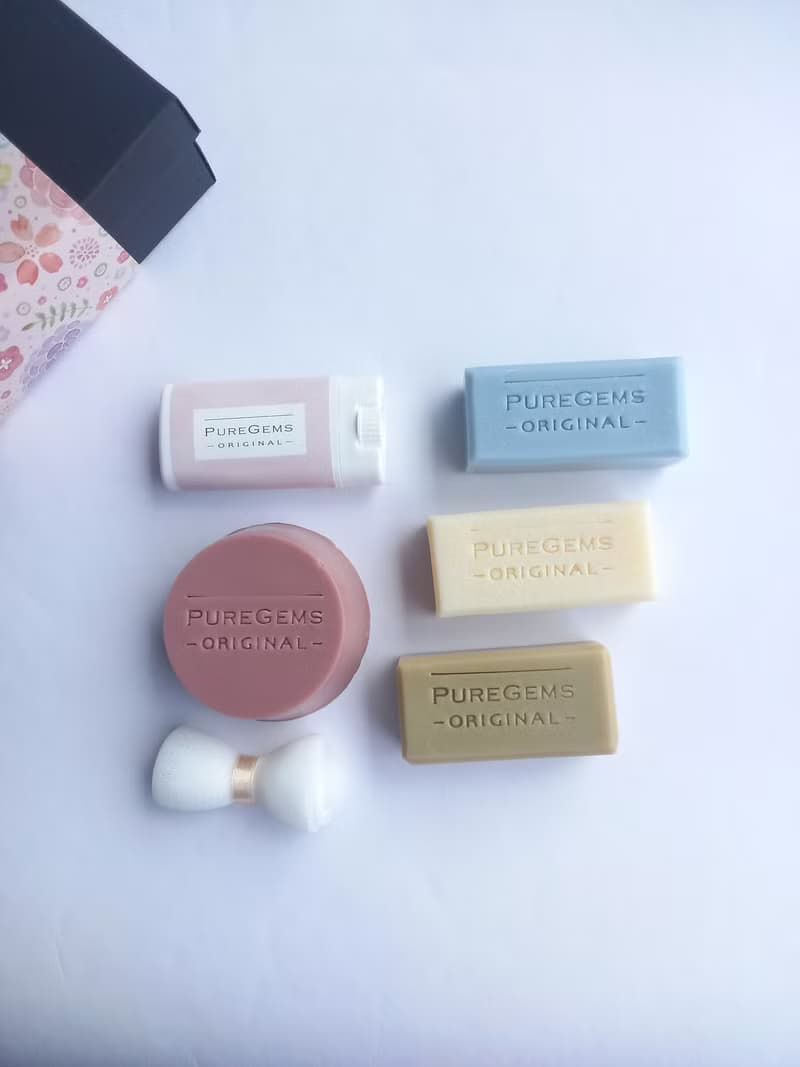 PUREGEMS。洗手沐浴 。手工皂禮盒。 6件 組合套裝