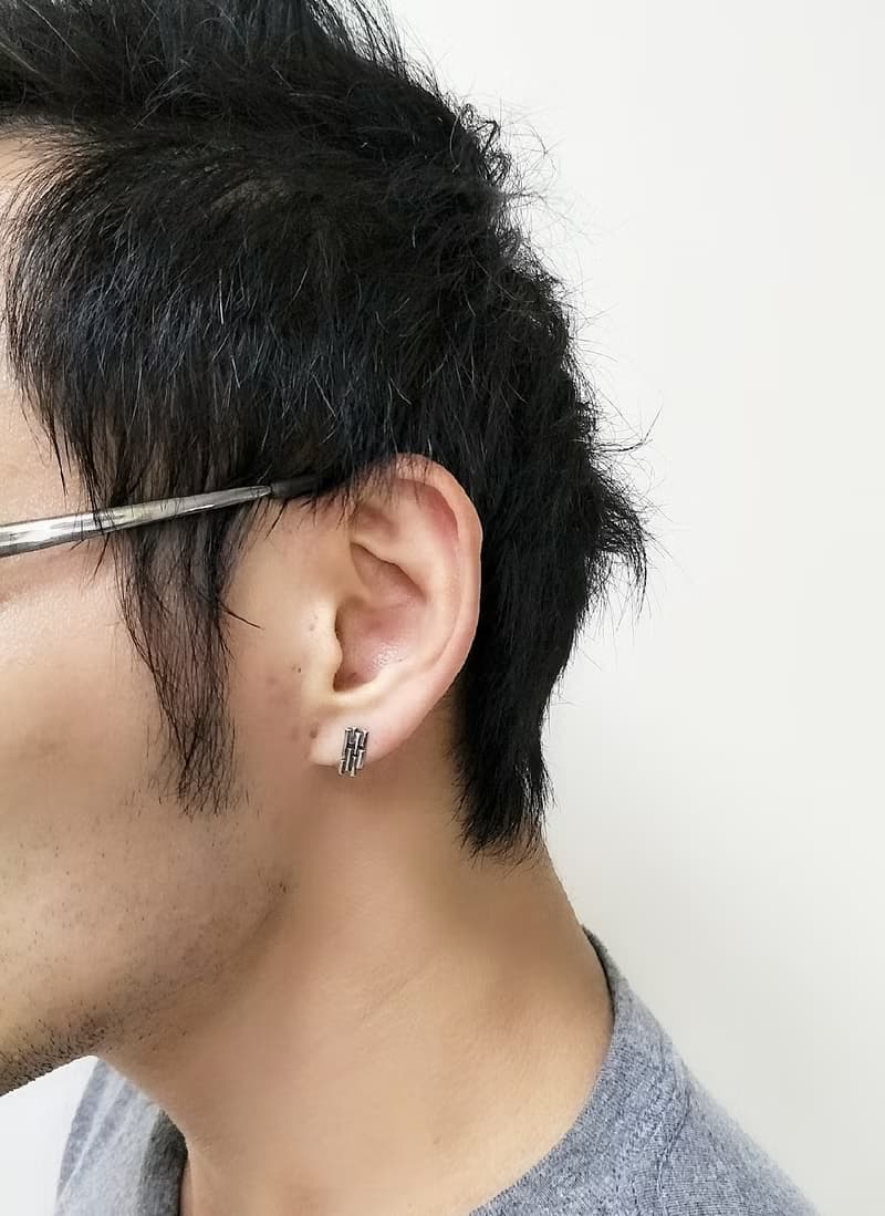 免費改夾式【橫豎之間】幾何耳環/線條耳環/純銀/不對稱耳環/耳夾