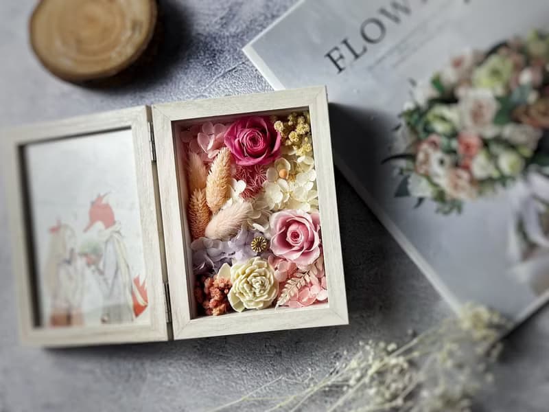 2F【永生立體相框】婚卡桌/結婚禮物/居家擺設/新居禮/婚禮小物