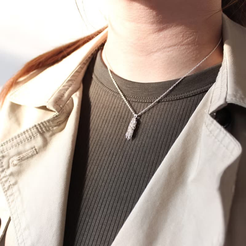 南洋杉 純銀項鍊 鎖骨鏈 直