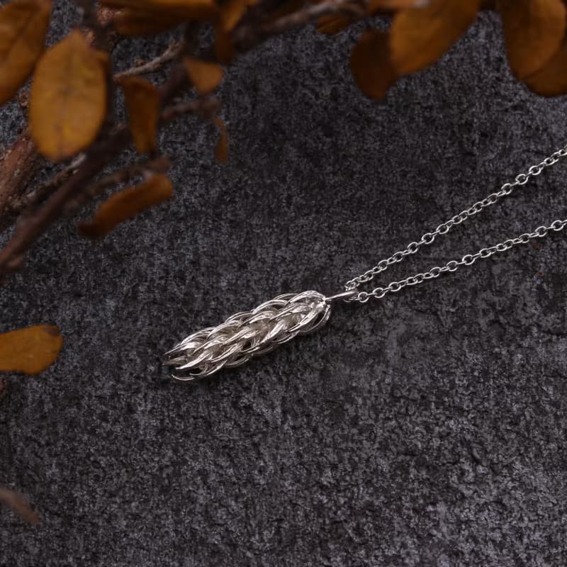 南洋杉 純銀項鍊 鎖骨鏈 直