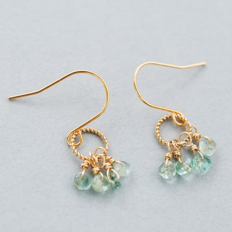 エメラルド ピアス イヤリング ピアスチャーム シンプル