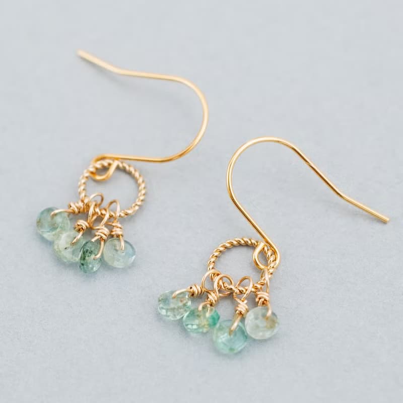 エメラルド ピアス イヤリング ピアスチャーム シンプル