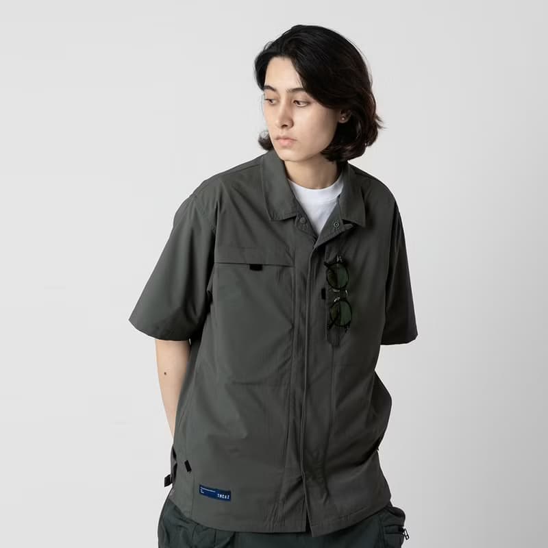 Open Collar Shirt山系城市輕機能風戶外多口袋輕速幹短袖襯衫