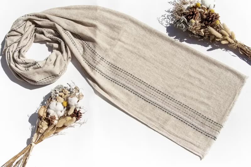 喀什米爾Cashmere 針織圍巾 純羊毛圍巾 手織圍巾 編織圍巾-希臘