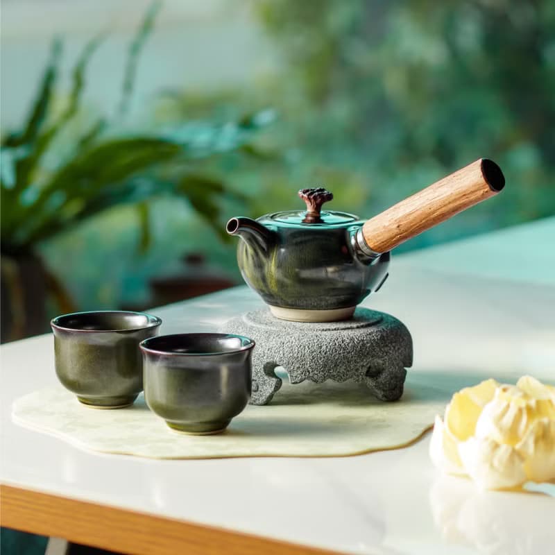 陸寶LOHAS 知己側把茶組 1壺2杯 茶具組