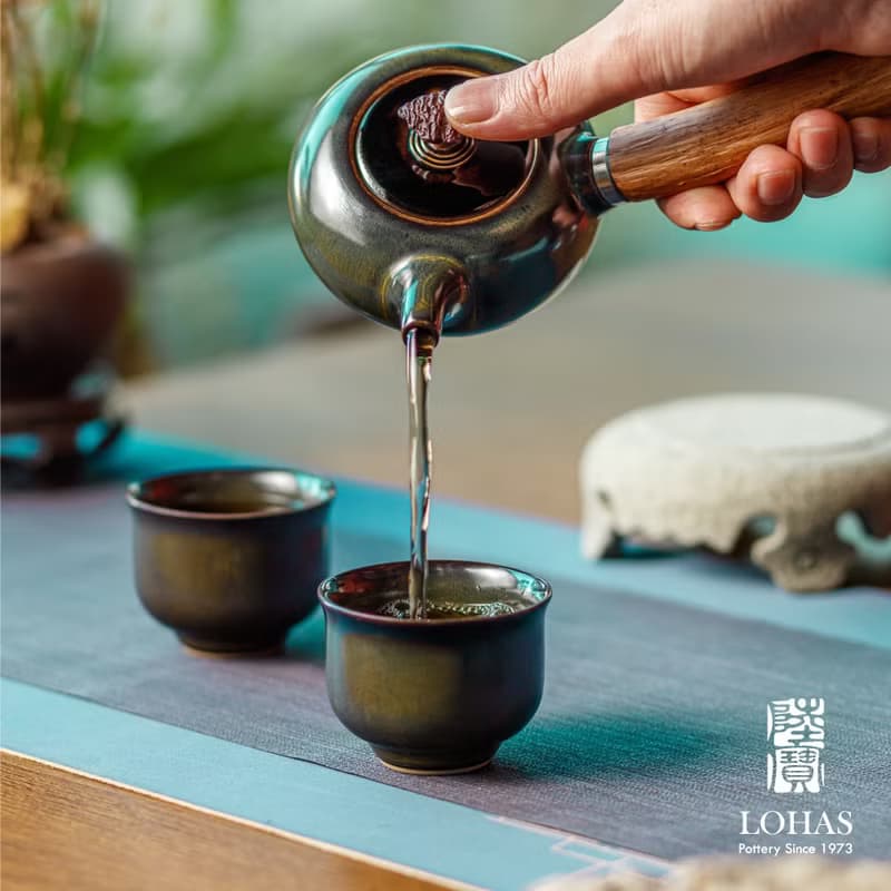 陸寶LOHAS 知己側把茶組 1壺2杯 茶具組