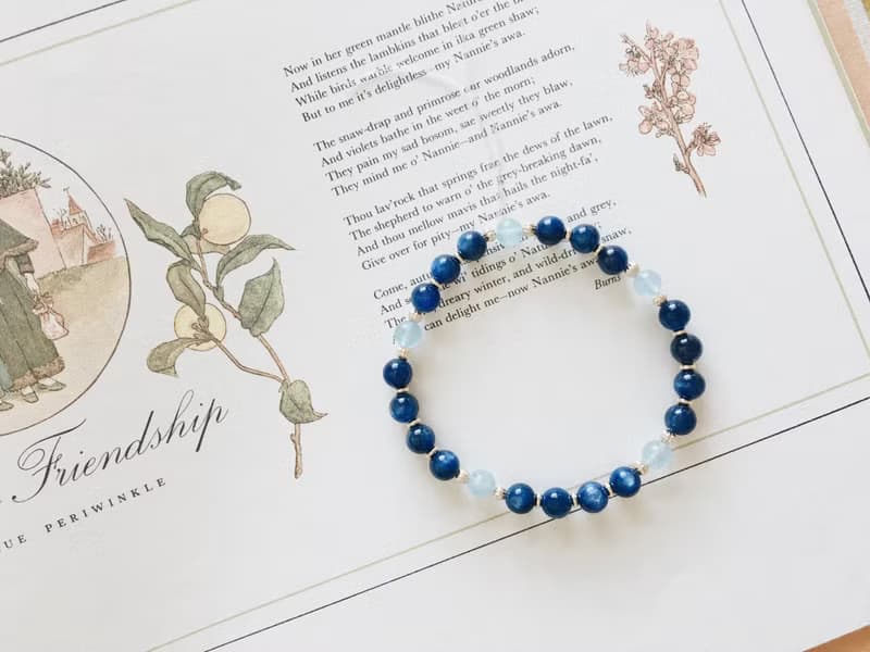 Enko | 藍調在發酵 海藍寶 藍晶石 14k包金手鍊