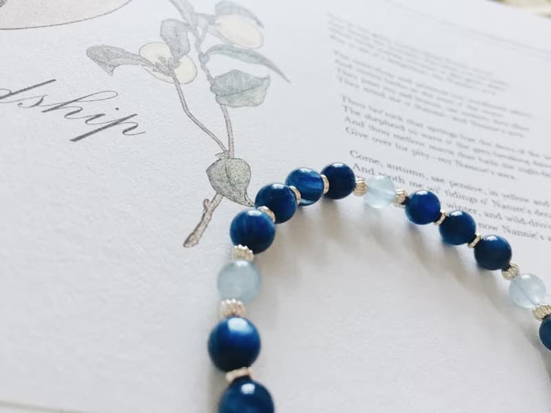 Enko | 藍調在發酵 海藍寶 藍晶石 14k包金手鍊