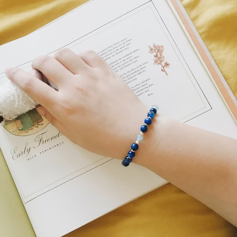 Enko | 藍調在發酵 海藍寶 藍晶石 14k包金手鍊