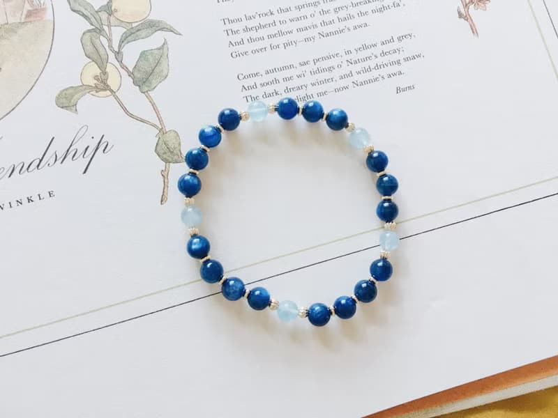 Enko | 藍調在發酵 海藍寶 藍晶石 14k包金手鍊