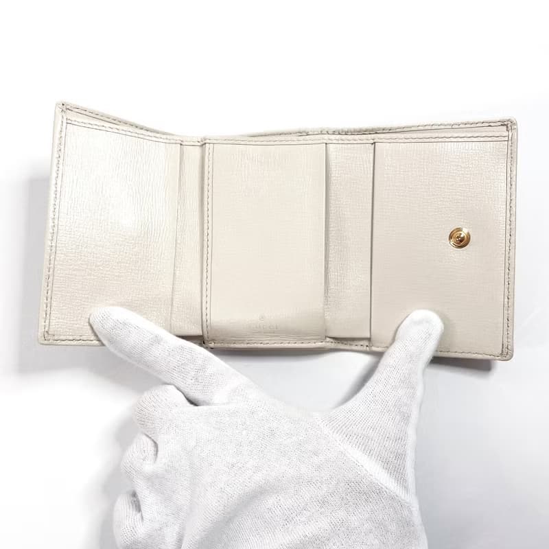 【日本直送 中古美品】グッチ GUCCI 三つ折り財布 644462 ホースビット GGスプリームキャンバス グレー