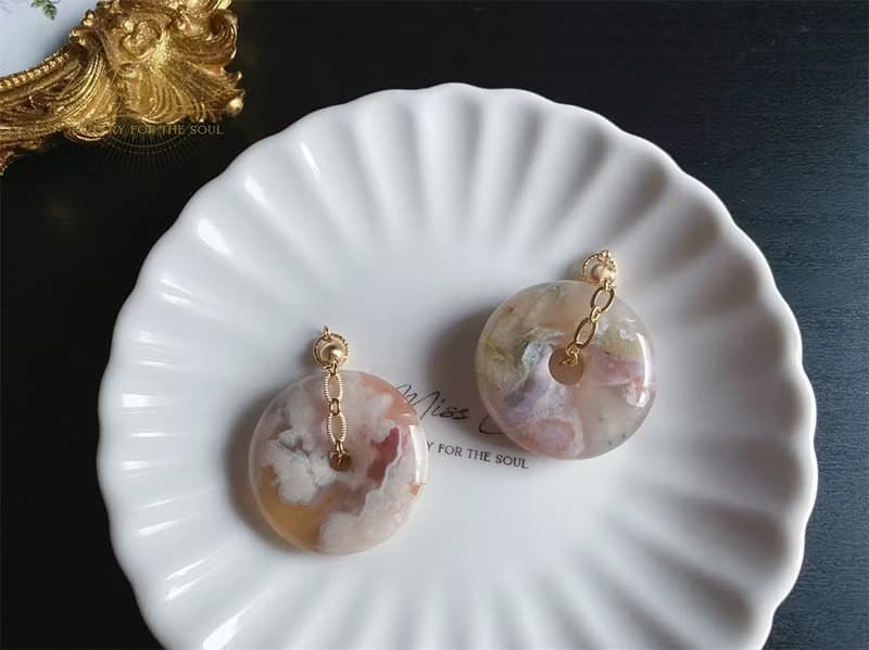 櫻花瑪瑙 厚庄 平安扣 小高貨 禮物 包掛 項鍊 生日禮物 閨
