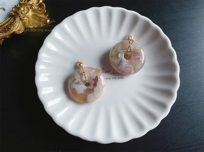 櫻花瑪瑙 厚庄 平安扣 小高貨 禮物 包掛 項鍊 生日禮物 閨